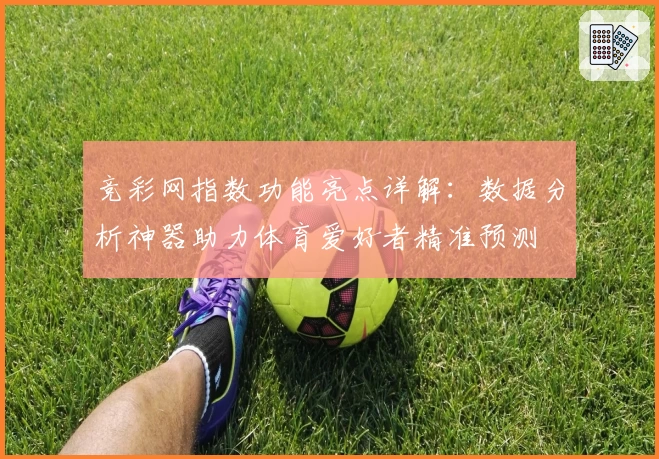 竞彩网指数功能亮点详解:数据分析神器助力体育爱好者精准预测